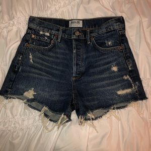 Agolde High Waisted Denim Shorts